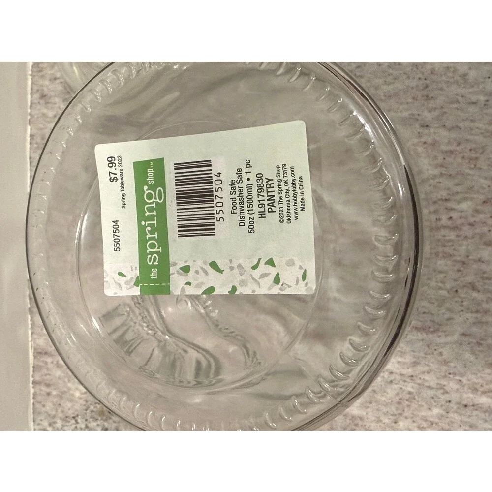 Clear Glass Pantry Storage Jar with Lid 50oz Quality Glassware EST 1876 Embossed